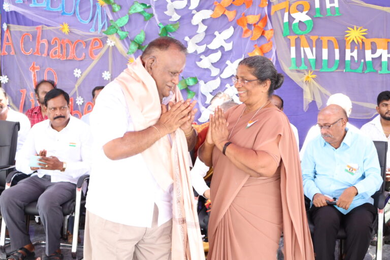 "SR.NIRAMAL , HONOURING THE CHIEF GUEST"